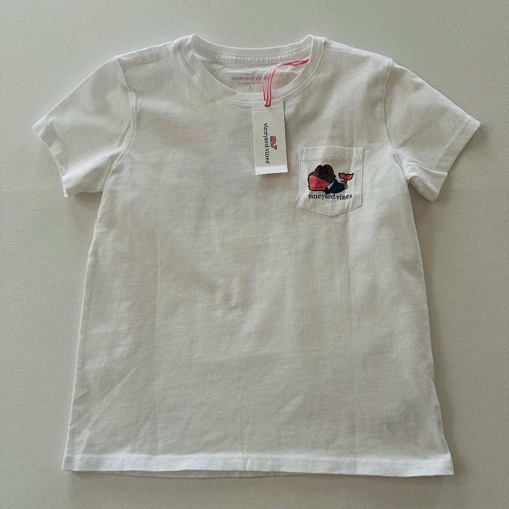 Vineyard Vines S Girls 8-10 Prep School Whale Tee T-shirt NWT